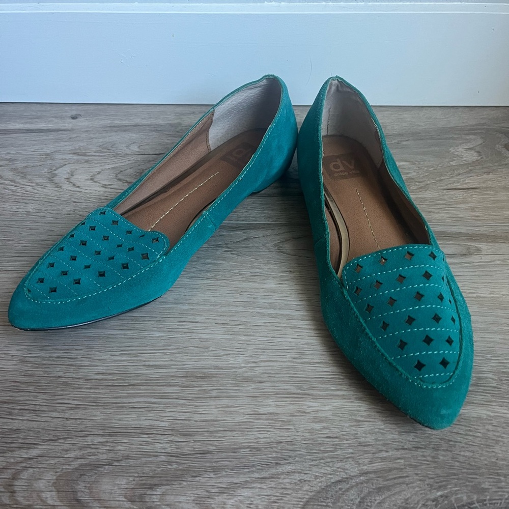 DV by Dolce Vita Teal Suede Lake Flats